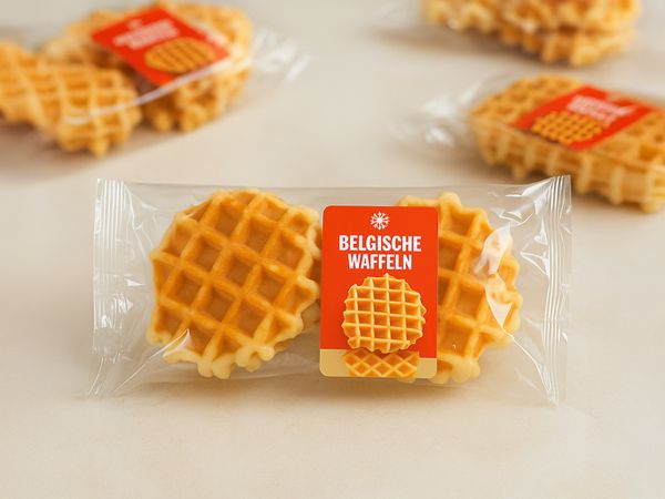 Impianto di etichettatura Geset 211 su imballaggio in pellicola per alimenti