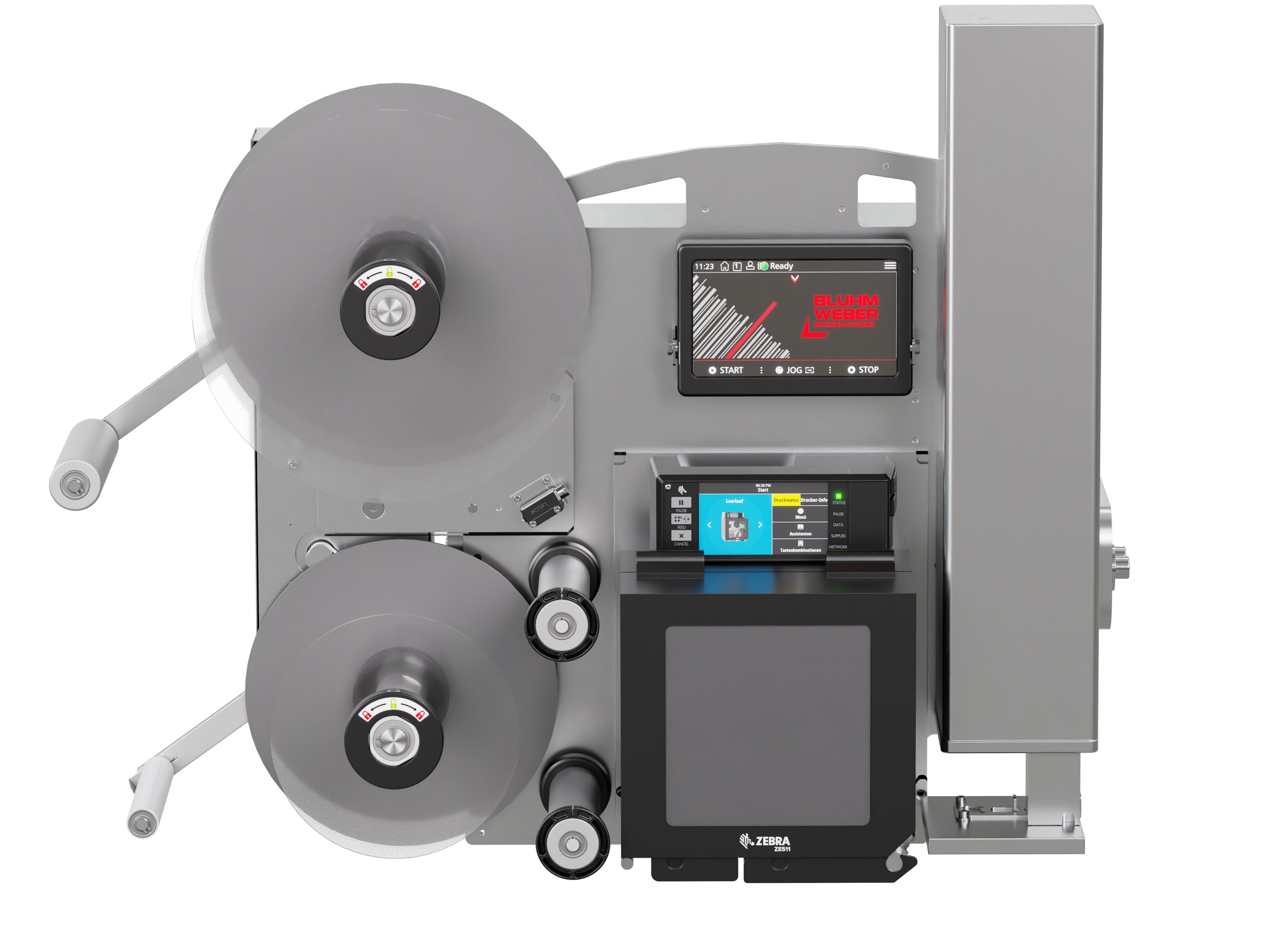 Erogatore di etichette con stampa Legi-Air 4050E senza etichette frontale
