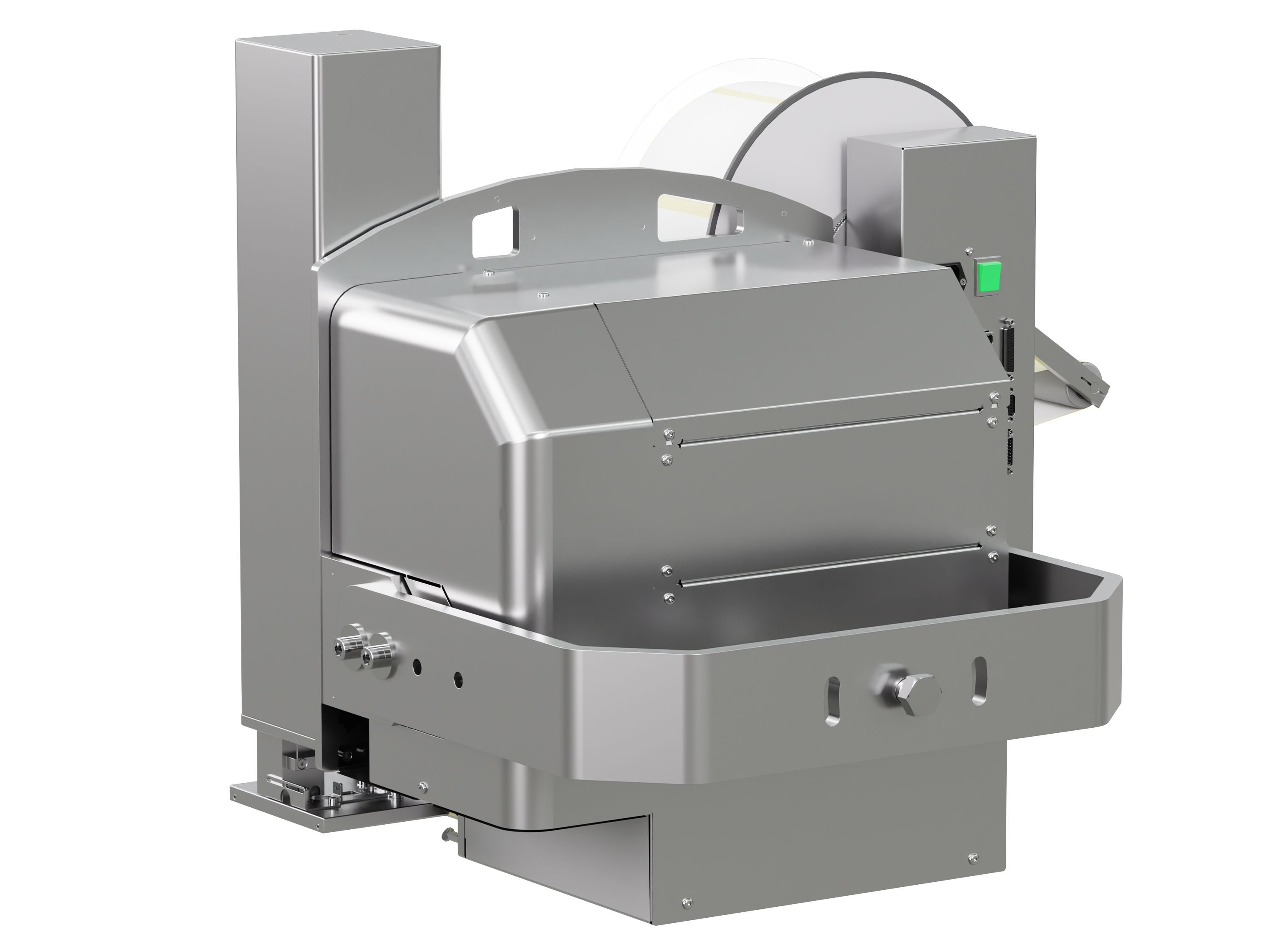 Erogatore di etichette con stampa Legi-Air 4050E con etichette posteriore