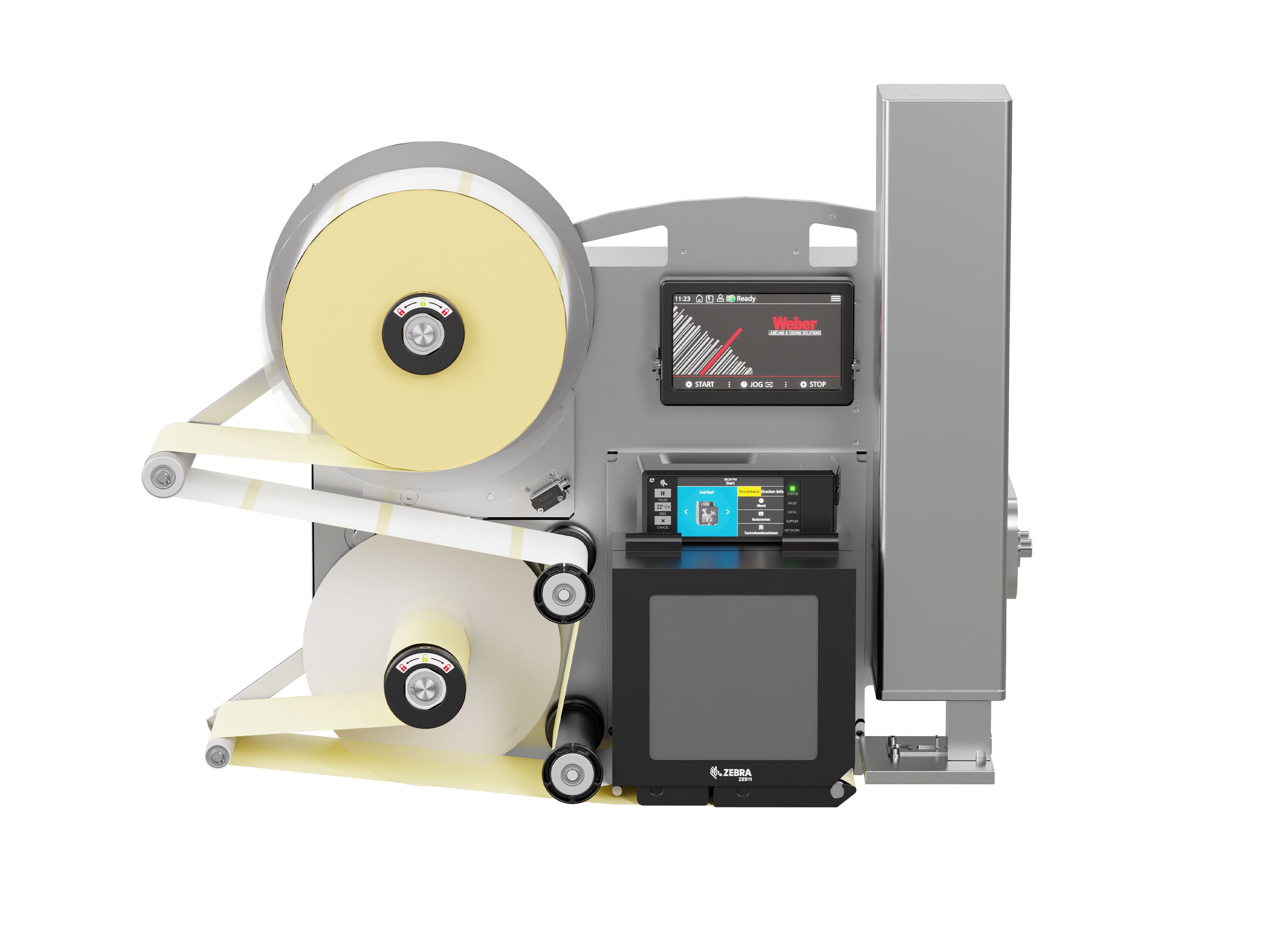 Erogatore di etichette con stampa Legi-Air 4050E con etichette frontale