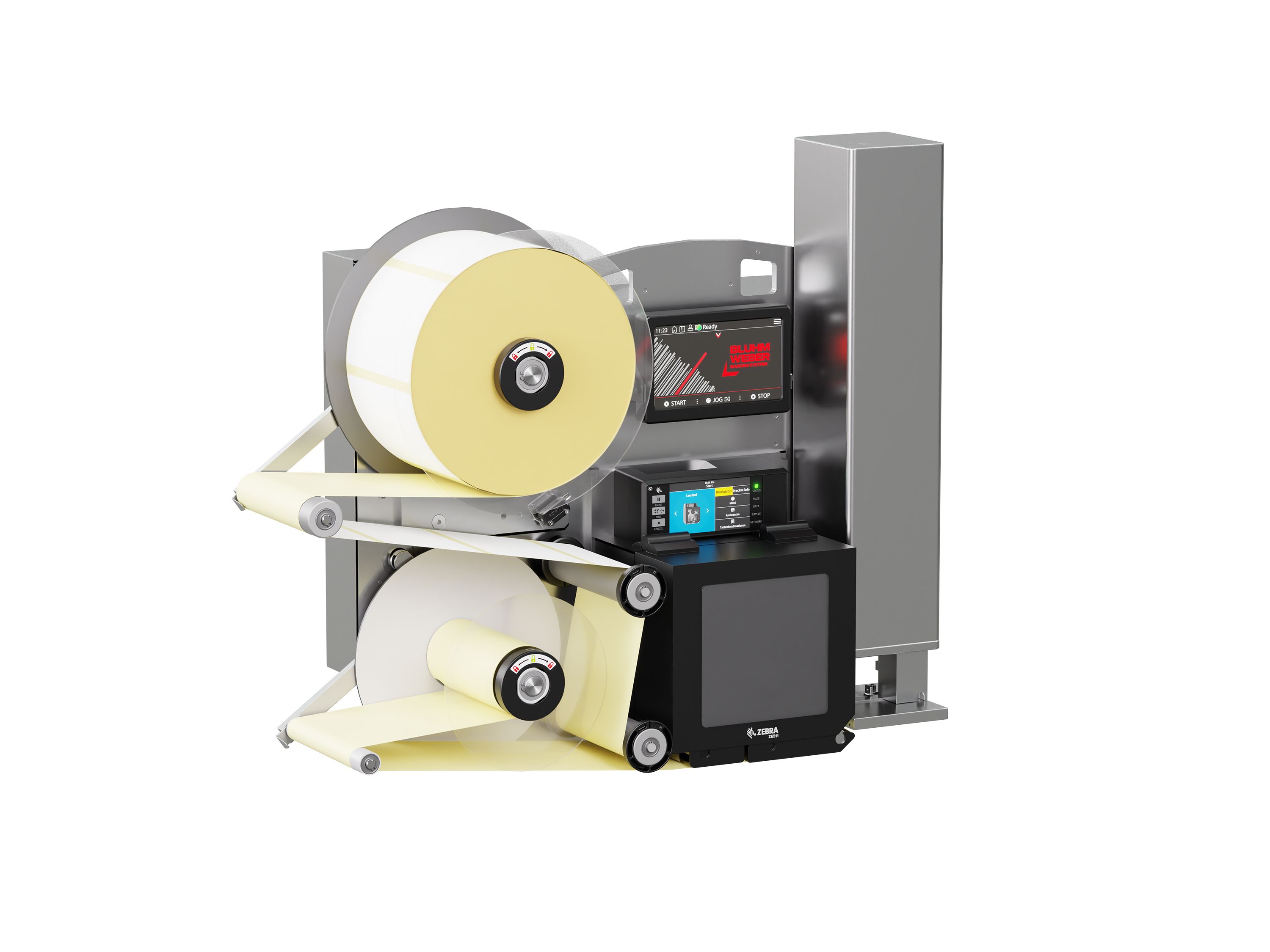 Erogatore di etichette con stampa Legi-Air 4050E con etichette da sinistra