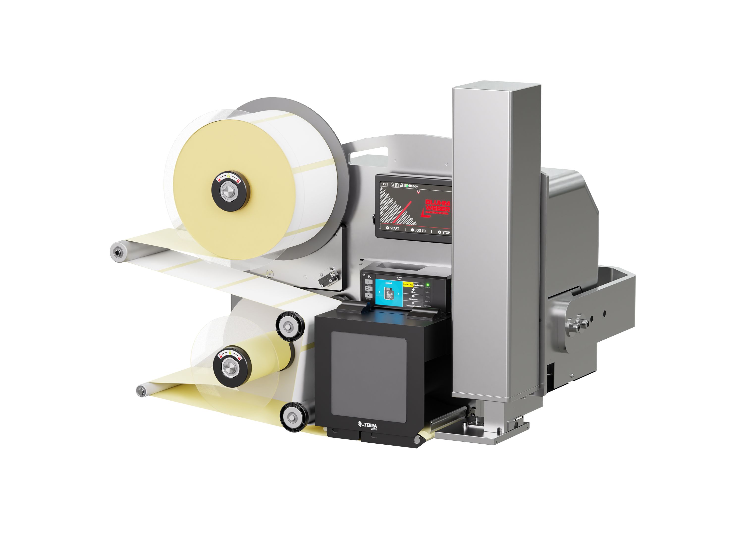 Erogatore di etichette con stampa Legi-Air 4050E con etichette da destra