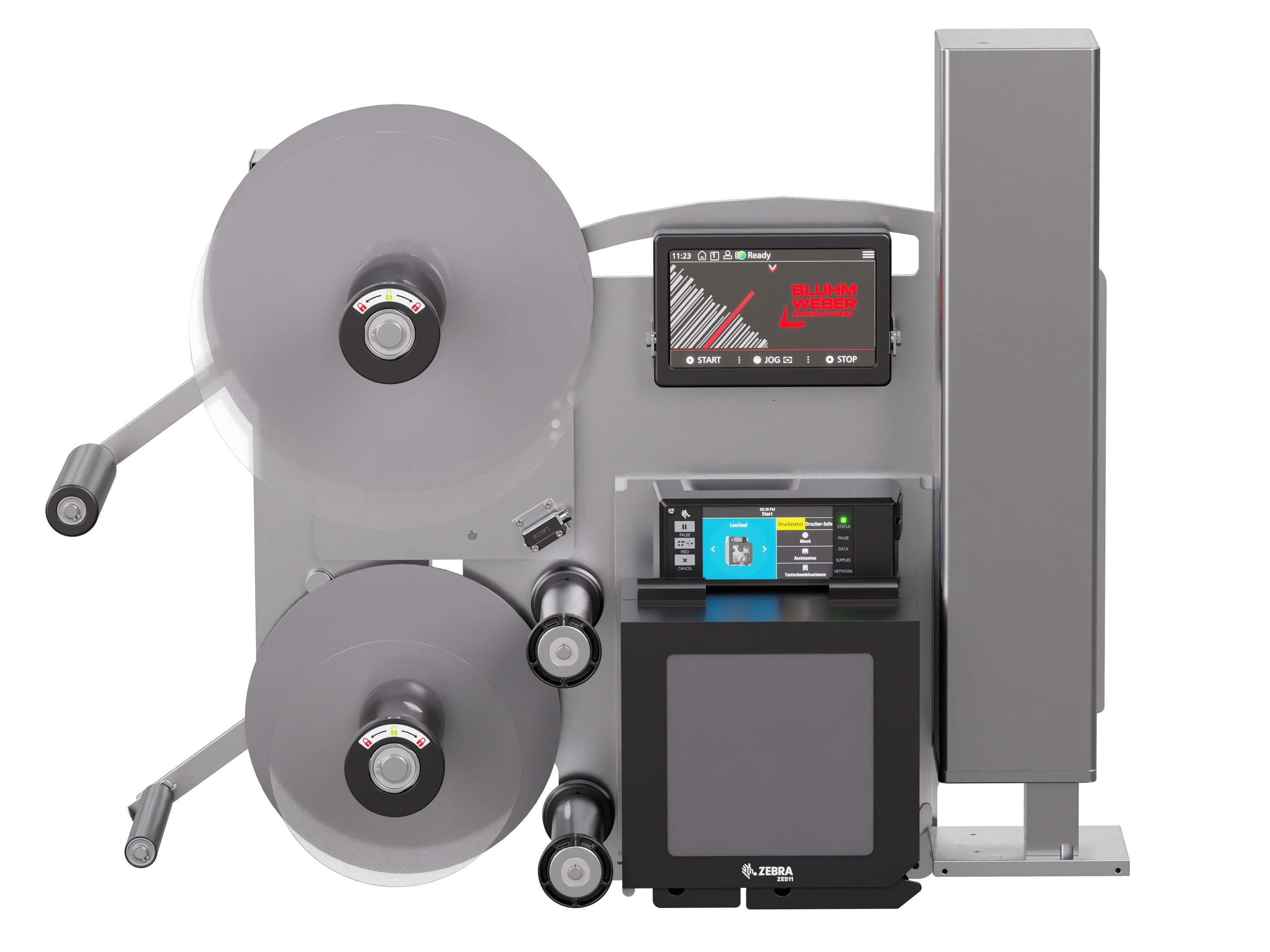 Erogatore di etichette con stampa Legi-Air 4050B senza etichette frontale