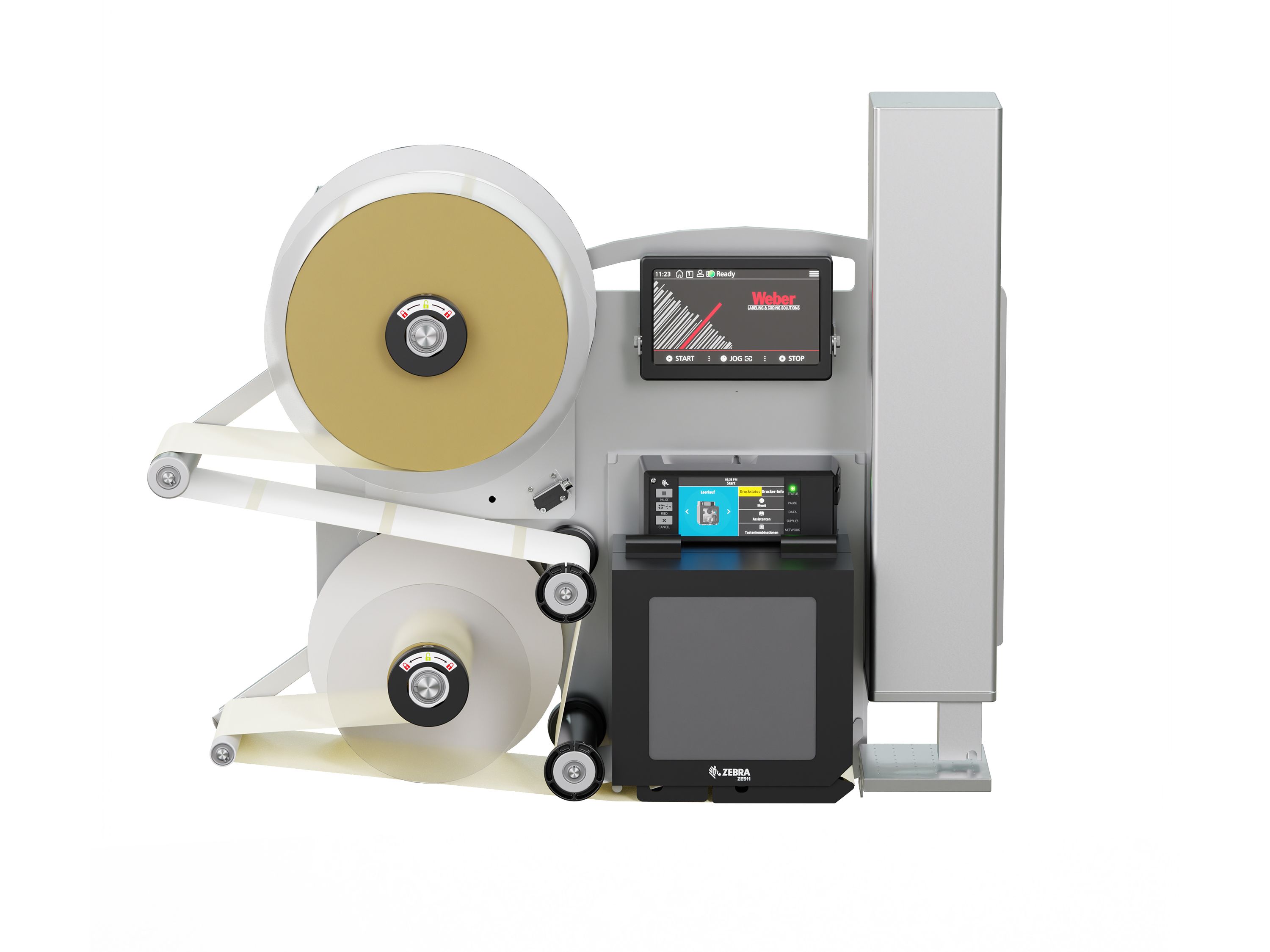 Erogatore di etichette con stampa Legi-Air 4050B con etichette frontale