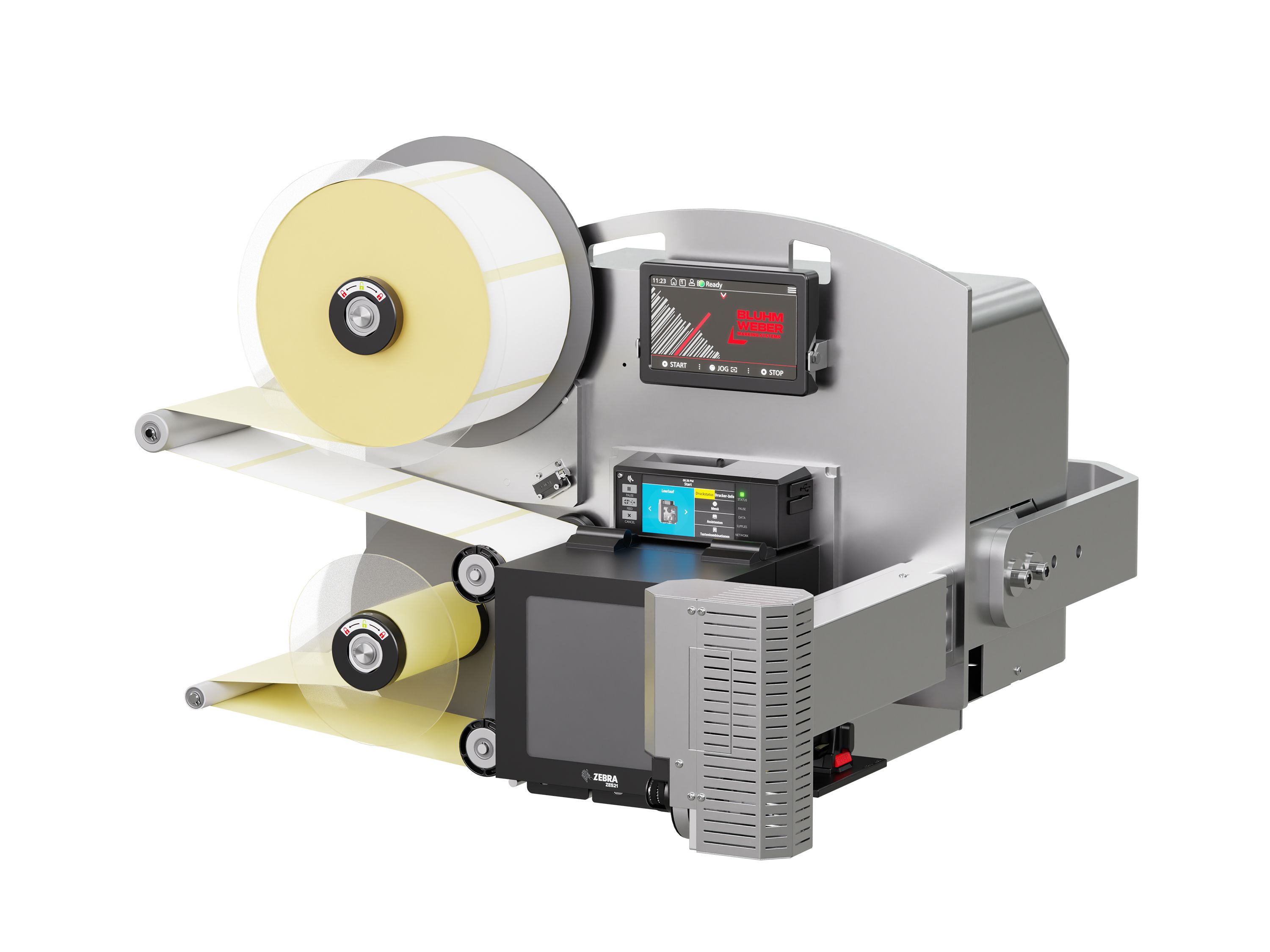 Erogatore di etichette con stampa Legi-Air 4050RR con etichette da destra