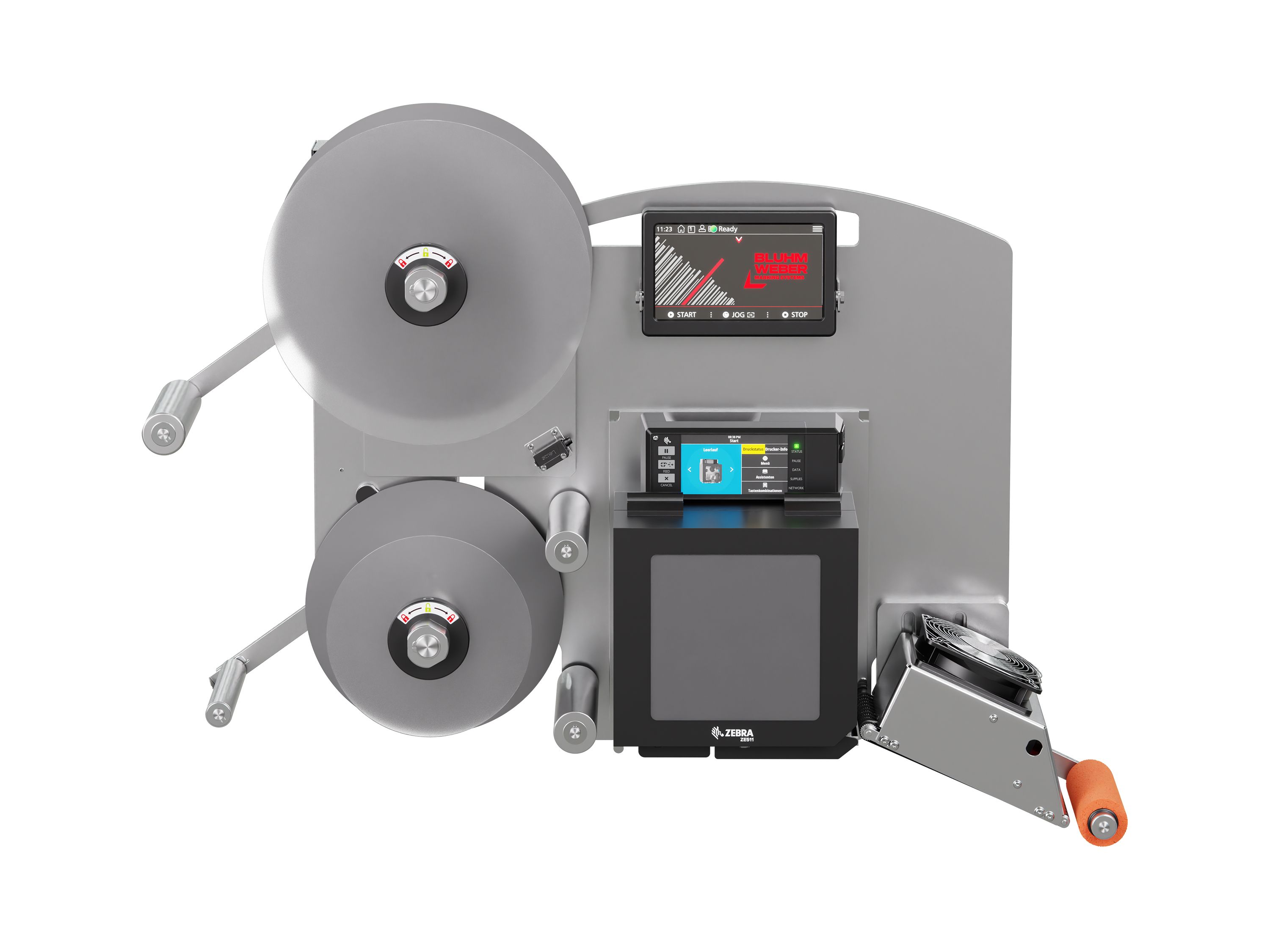 Erogatore di etichette con stampa Legi-E 4050B senza etichette frontale