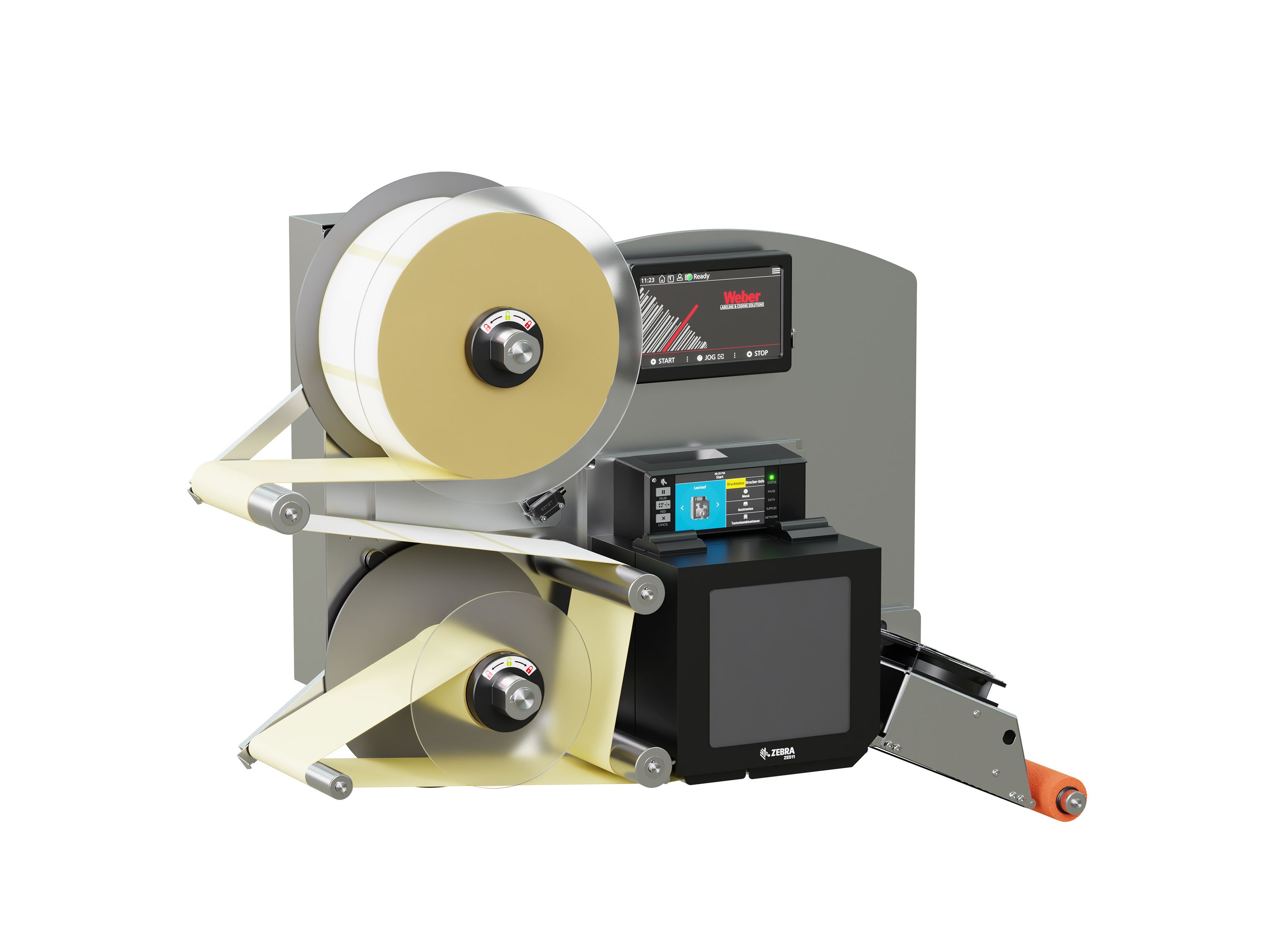 Erogatore di etichette con stampa Legi-E 4050B con etichette sinistra