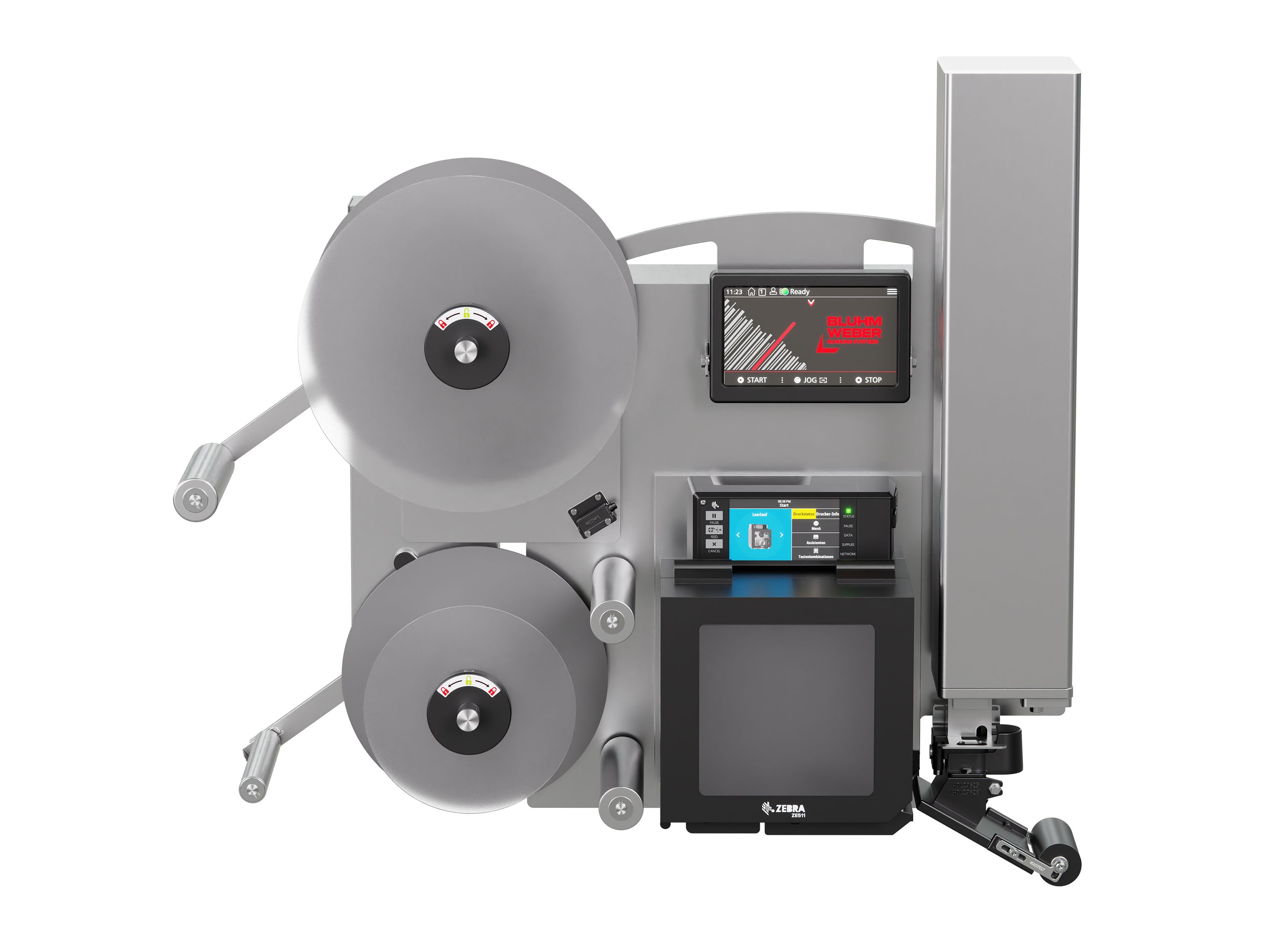 Erogatore di etichette con stampa Legi-E 4050E senza etichette frontale