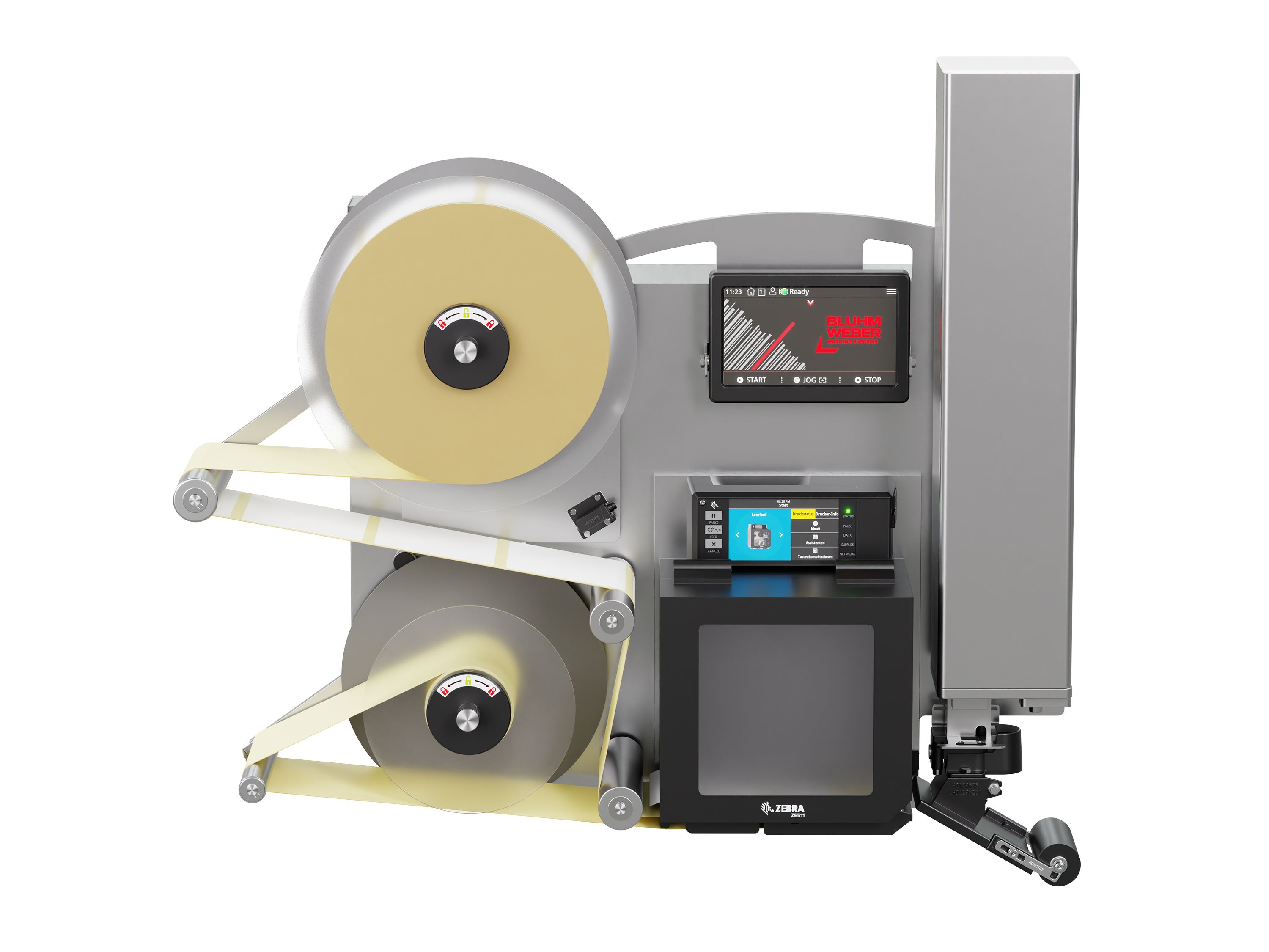 Erogatore di etichette con stampa Legi-E 4050E con etichette frontale