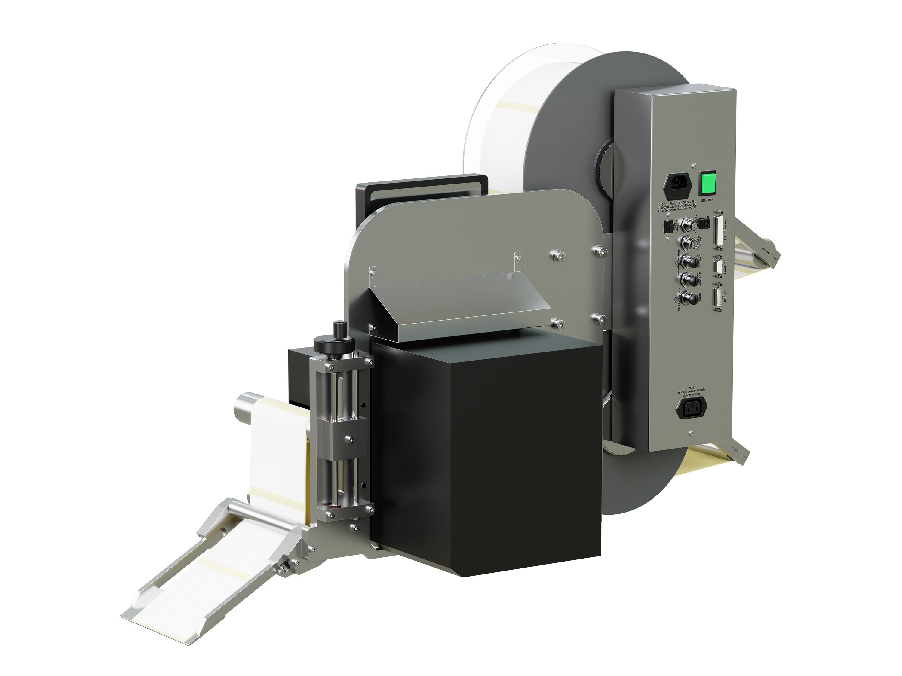 Erogatore di etichette con stampa Legi-E 4050WO con etichette lato posteriore