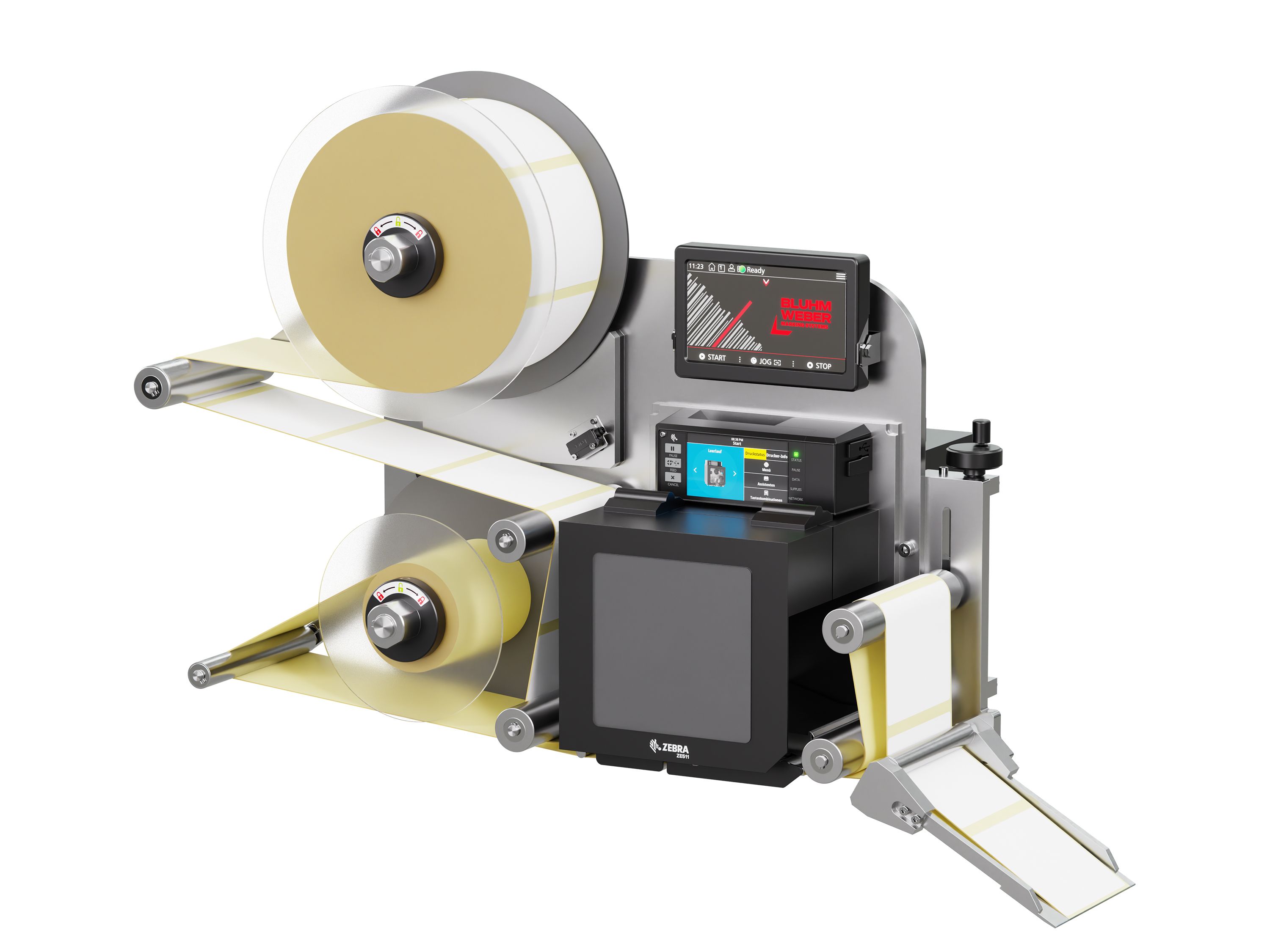 Erogatore di etichette con stampa Legi-E 4050WO con etichette destra