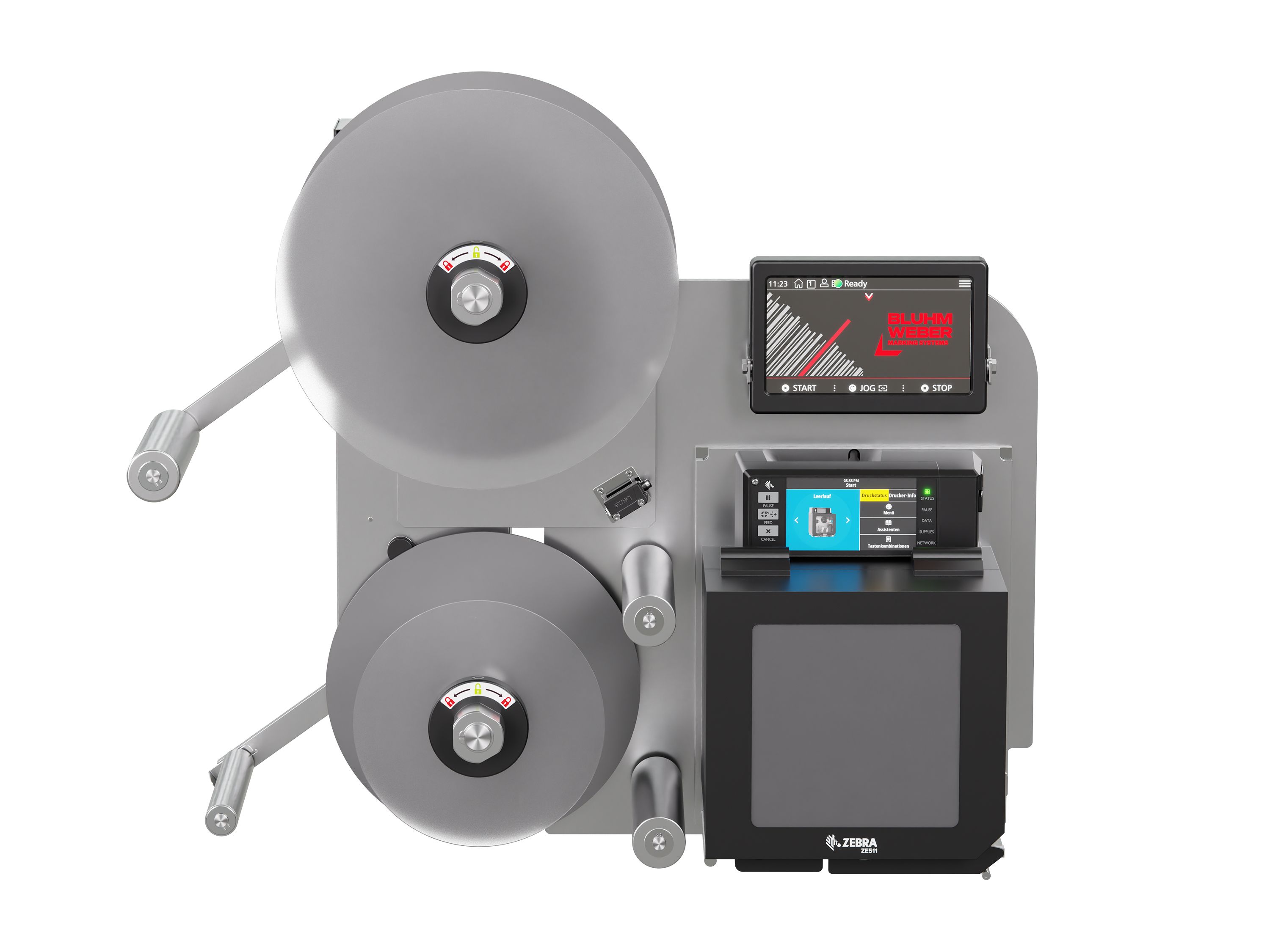 Erogatore di etichette con stampa Legi-Air 4050B-R senza etichette frontale