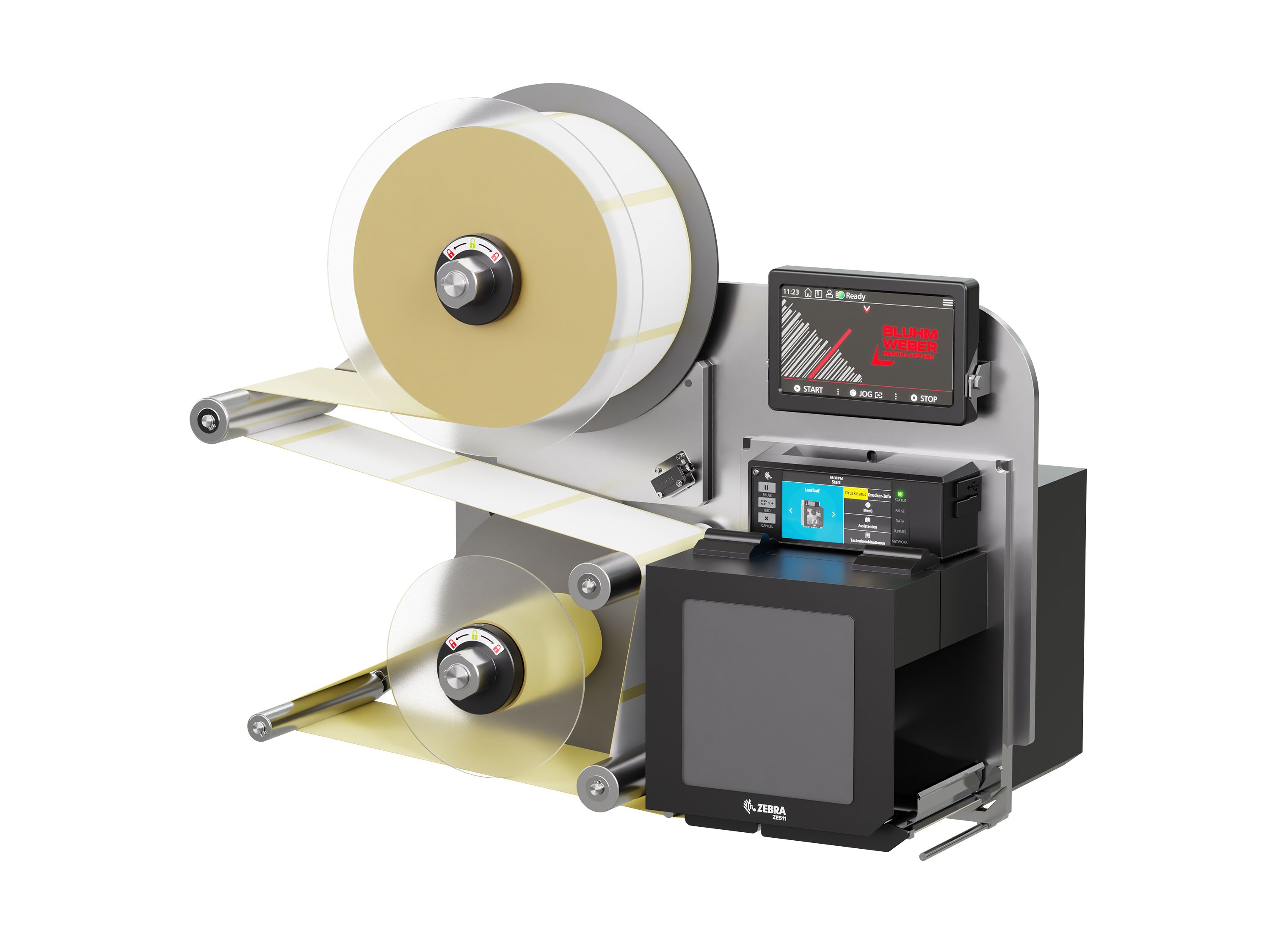 Erogatore di etichette con stampa Legi-Air 4050B-R con etichette destra