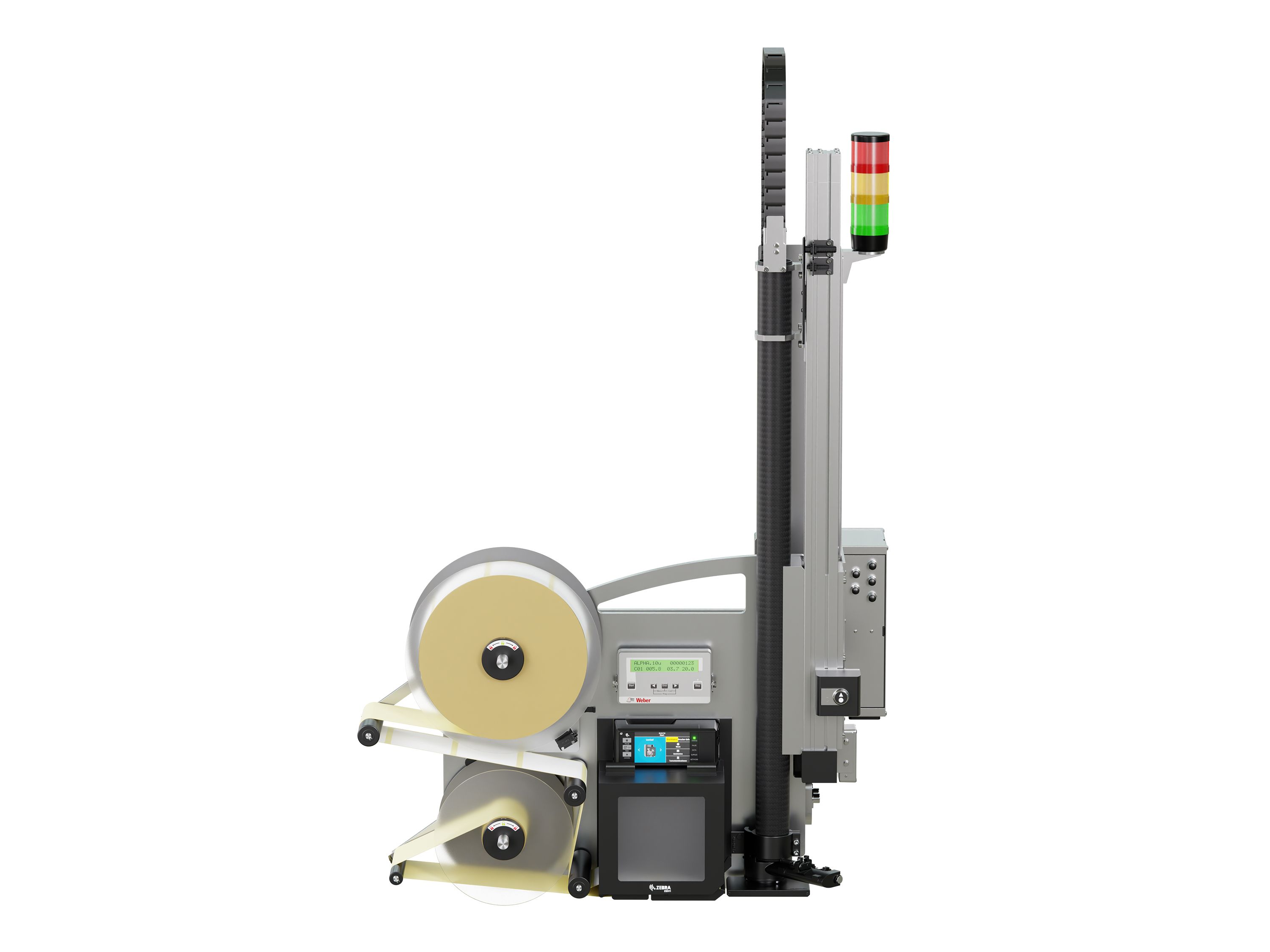Erogatore di etichette con stampa Legi-Air 6000 con etichette frontale