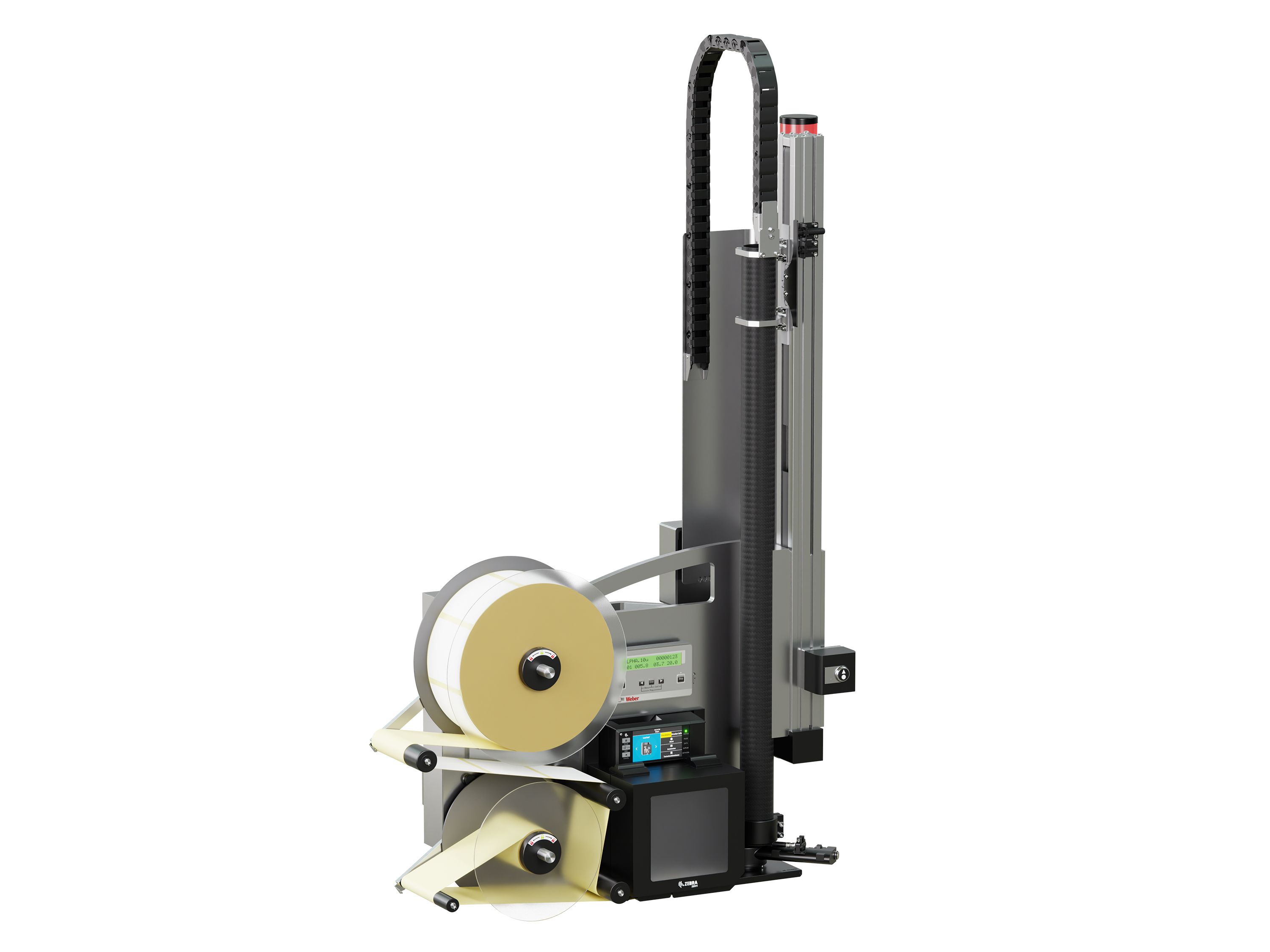Erogatore di etichette con stampa Legi-Air 6000 con etichette sinistra
