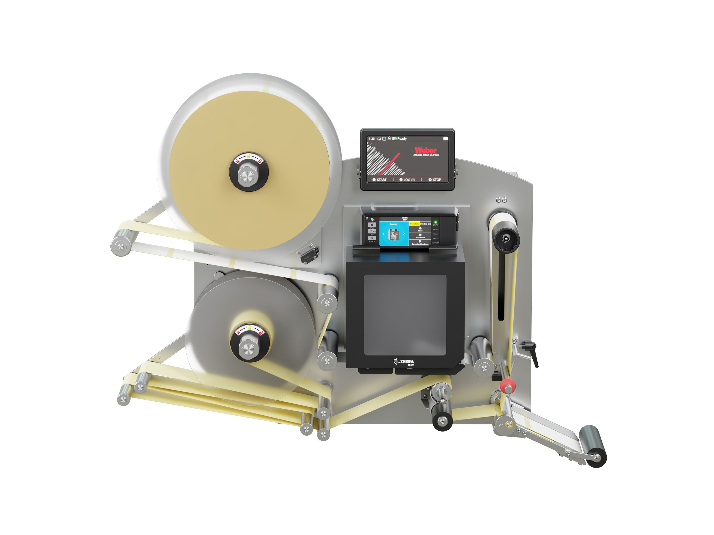 Erogatore di etichette con stampa Legi-E 4050AC con etichette frontale