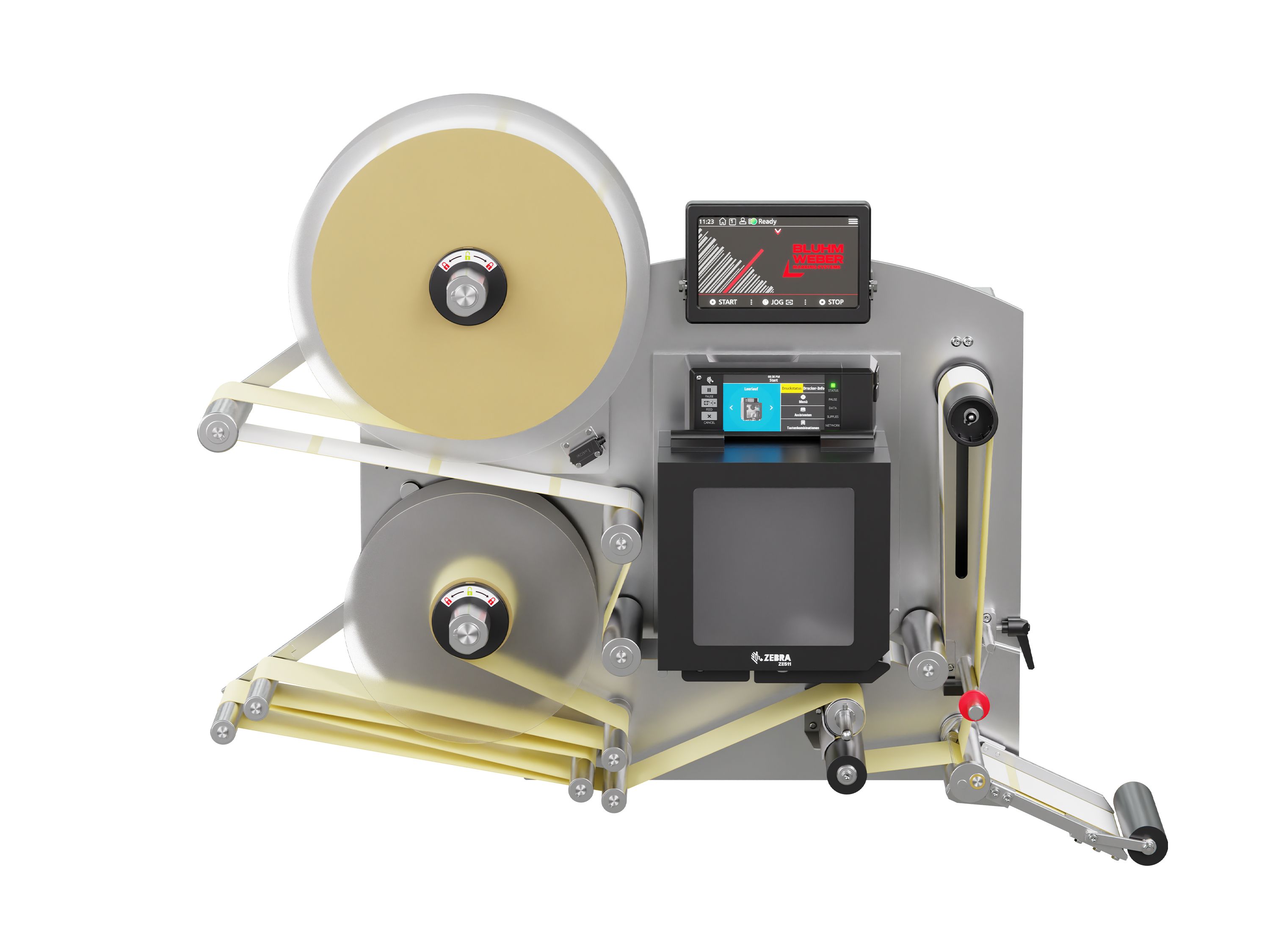 Erogatore di etichette con stampa Legi-E 4050AC con etichette frontale