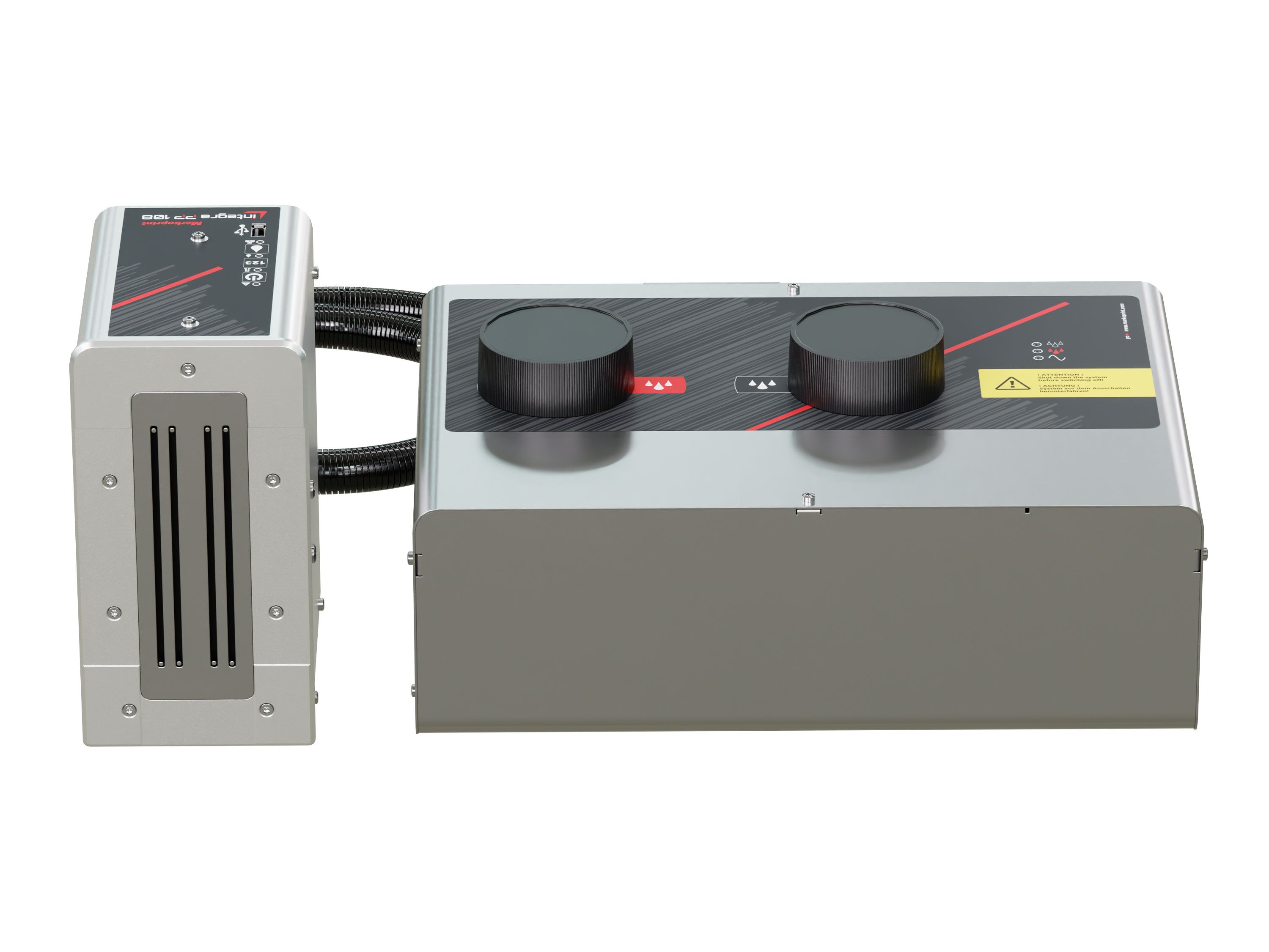 Stampante industriale a getto d’inchiostro Markoprint integra PP 108 bicolor lato frontale