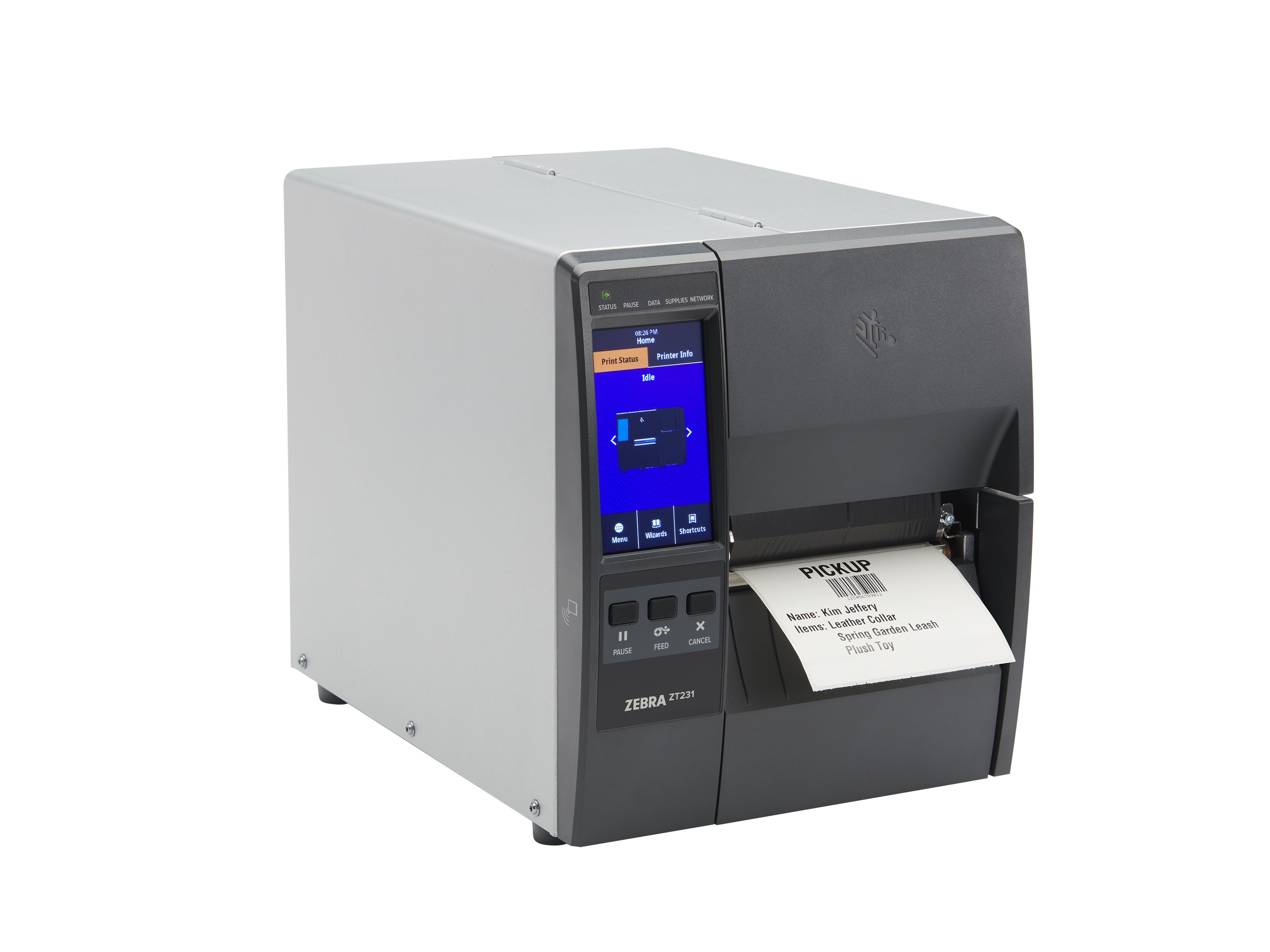 ZEBRA ZT231 Stampante per etichette anteriore destra con etichetta