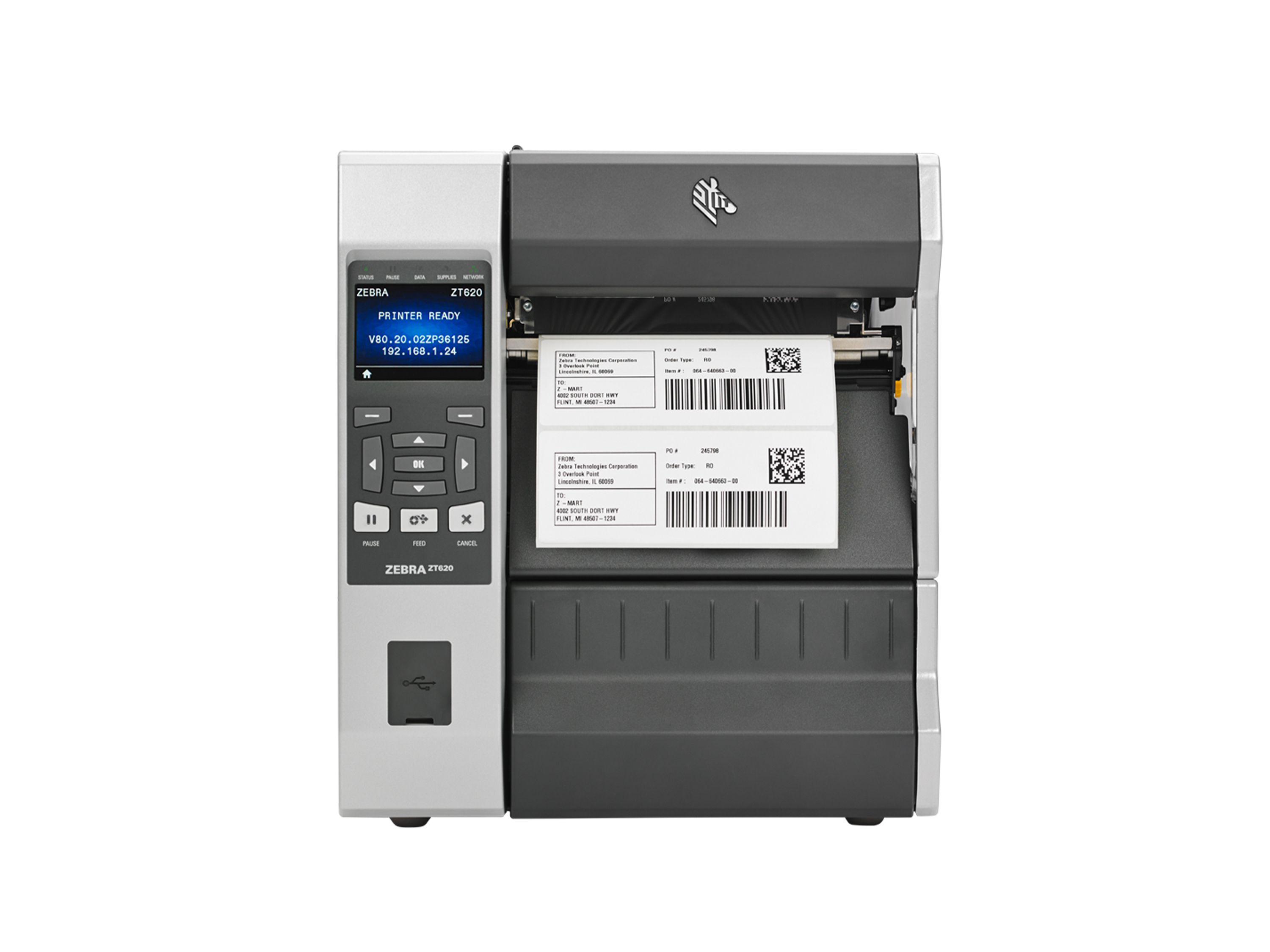 Zebra ZT620 Frontale stampante per etichette con etichetta