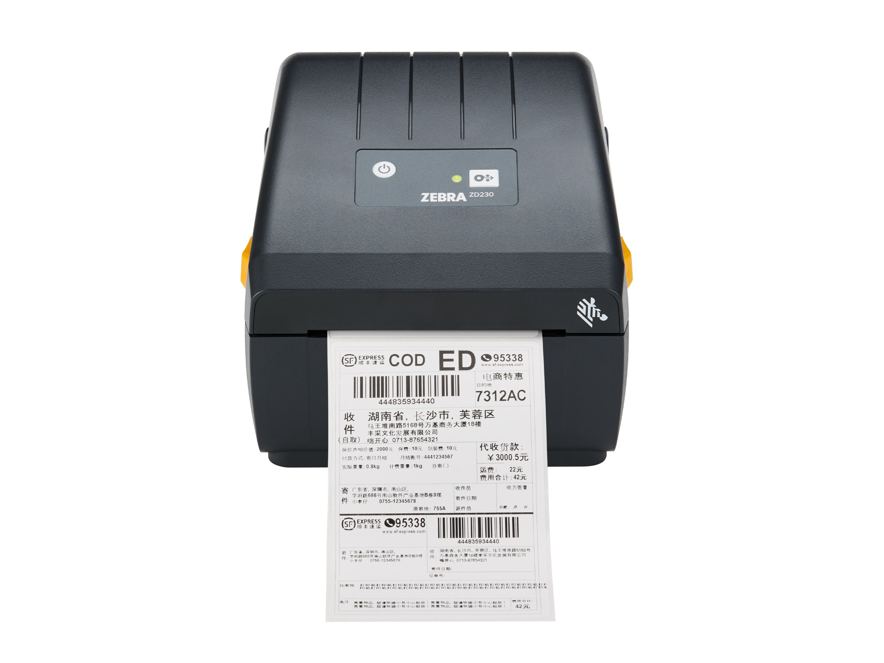 Stampa frontale di etichette Zebra ZD230d