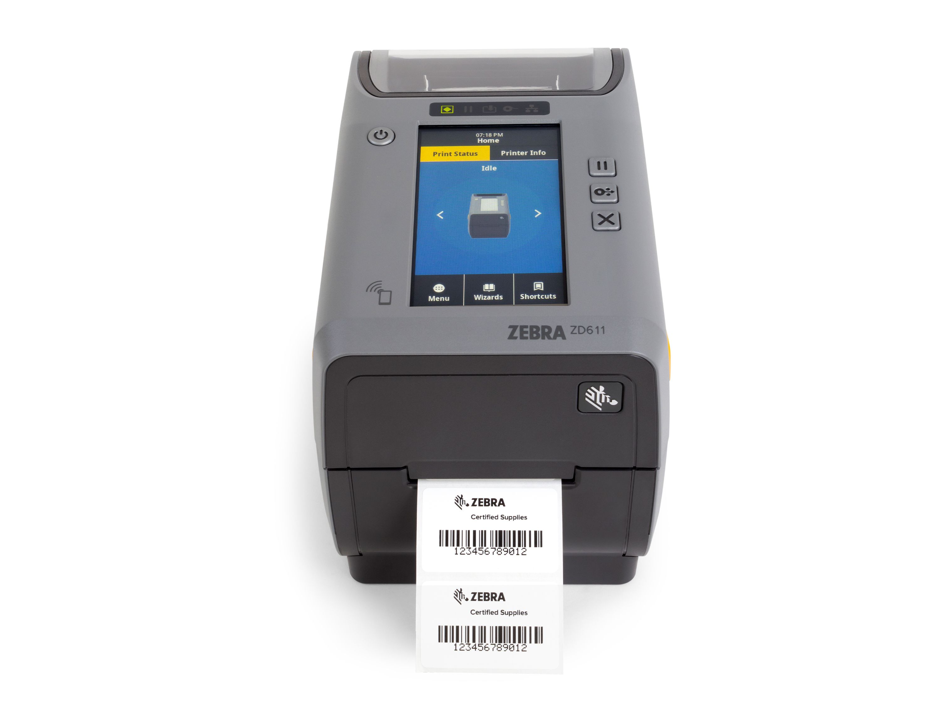Stampa frontale di etichette Zebra ZD611t