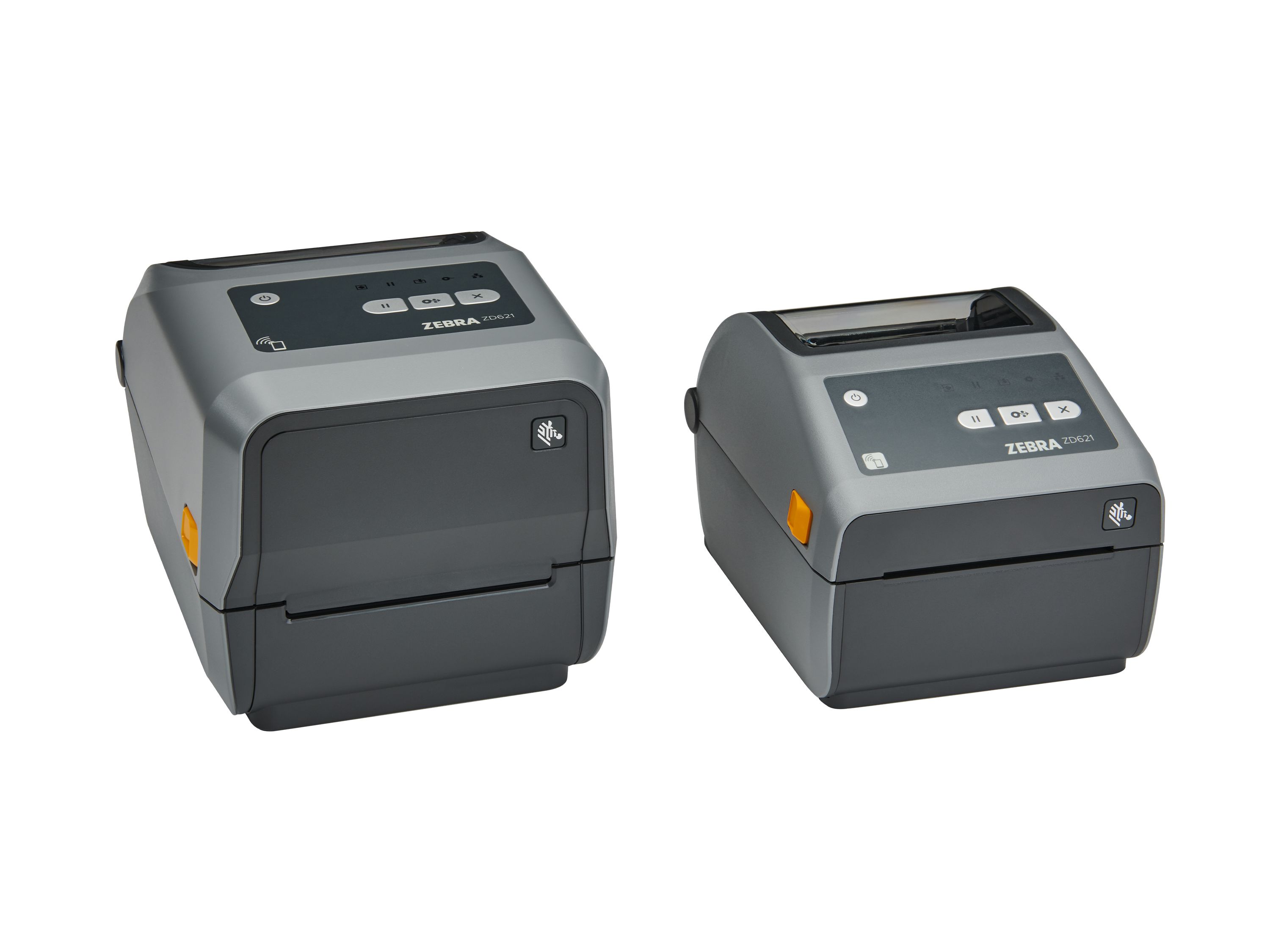 Modelli di stampante desktop Zebra ZD621 con display standard