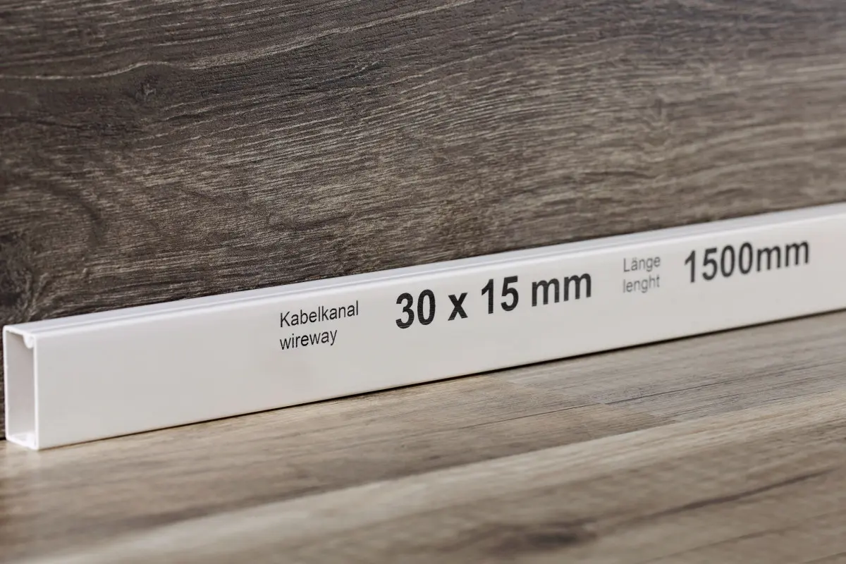 Plastic cable duct with inkjet coding on it